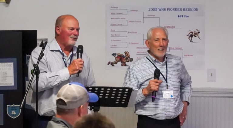Watauga wrestling alums honor coaches Stroupe, Breitenstein with ‘Reunion’